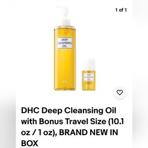 DHC deep cleansing oil 10.1 oz with 1 oz travel size new in box